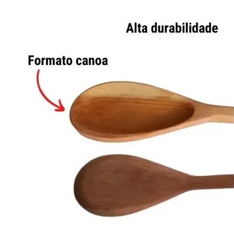 Colher De Pau 36cm Madeira - Foto 2