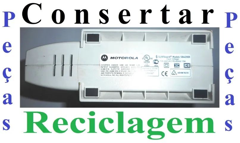 Cable modem COM DEFEITO Motorola SURFboard SB4200i Peças Reciclagem Internet banda larga - Foto 3