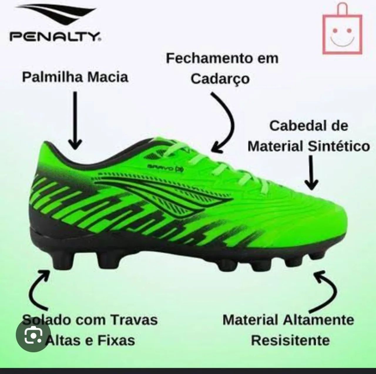 CHUTEIRA DE CAMPO PENALTY BRAVO 3 ORIGINAL R$139.00 AVISTA. 