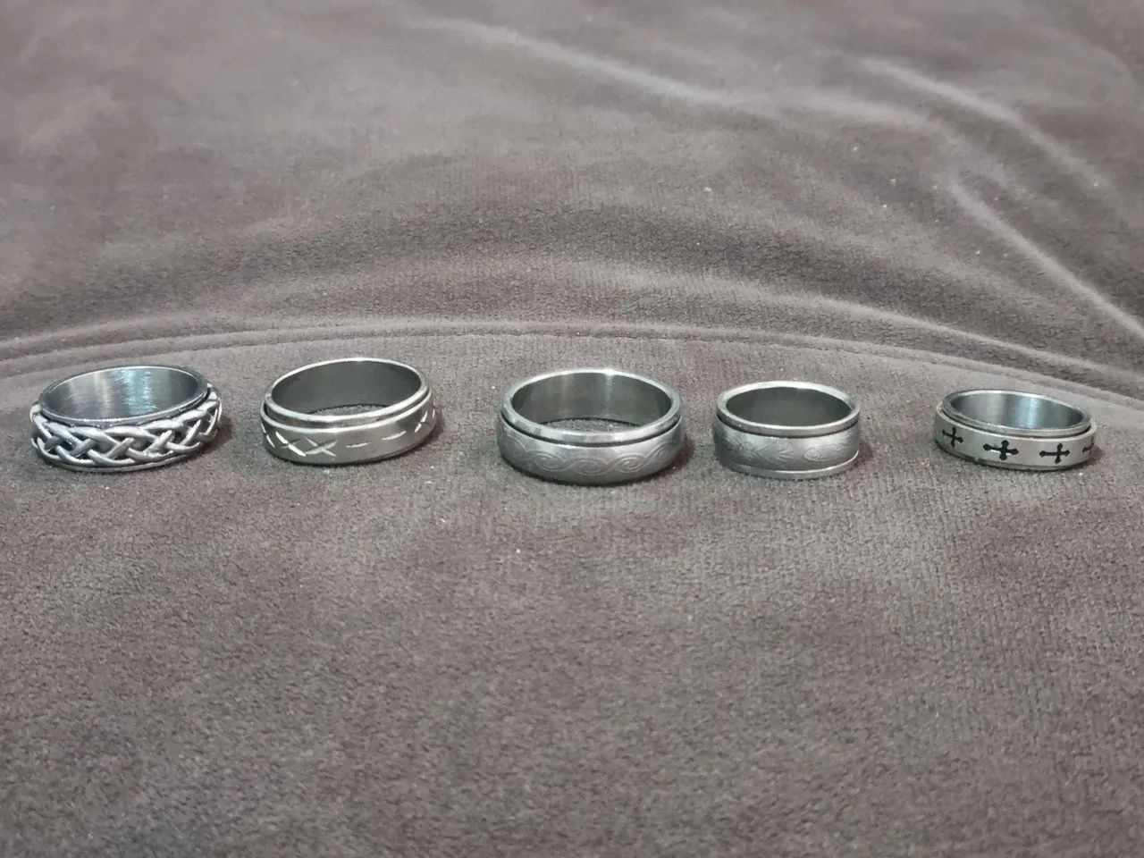 Anel Aço Inox giratórios - Estilo Viking, Cruzes e Corda - Foto 4