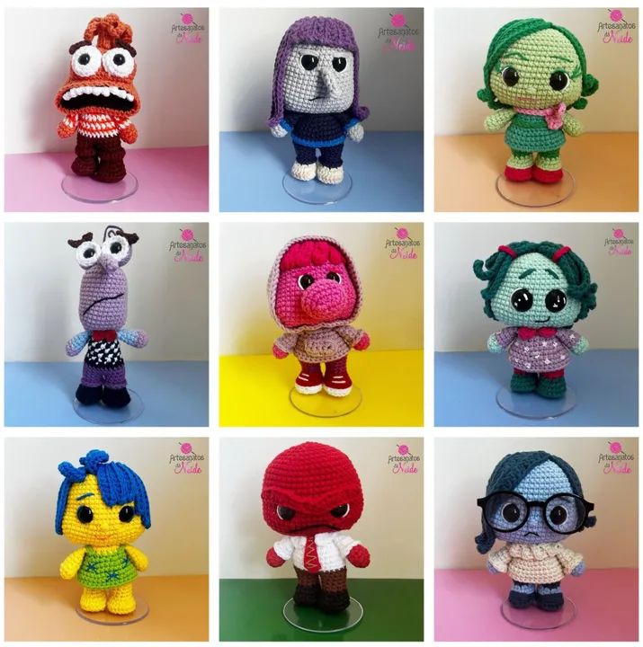 Boneco de crochê (Divertida Mente)