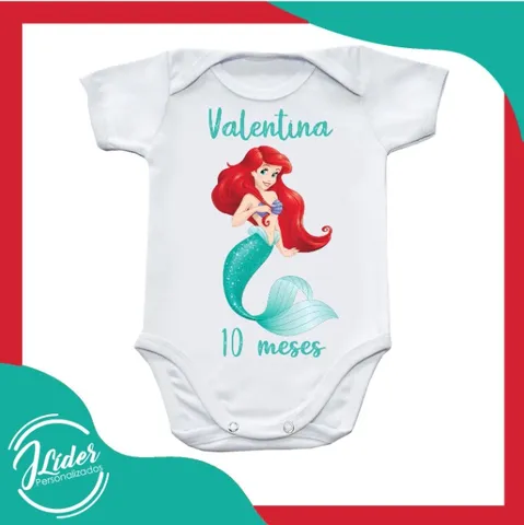 Body Mesversário Pequena Sereia Personalizado