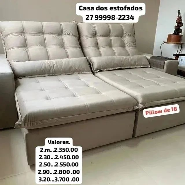 Sofá Retrátil Reclinavel. Sofás e Poltronas Soteco, Vila Velha