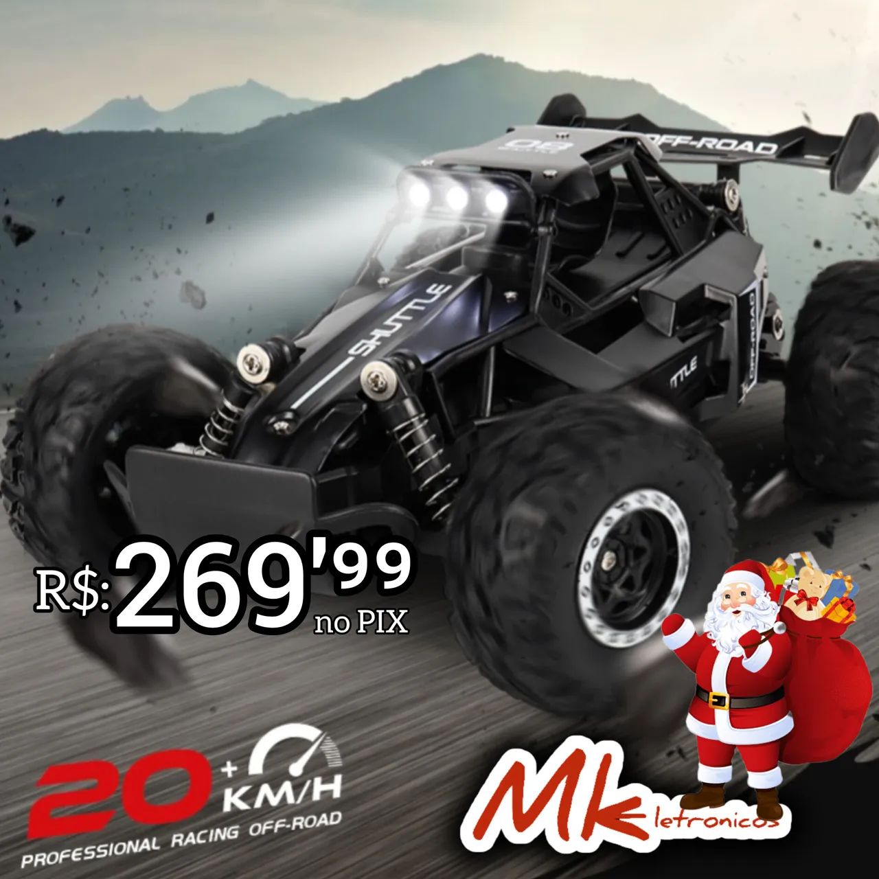 Carro de Controle Remoto Off-Road 20km/h