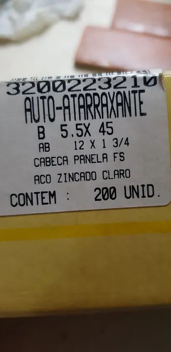 parafusos cabeça chata com fenda 5,5mm x 45mm - Foto 4