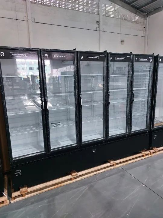 Geladeira expositora auto serviço 5 portas para resfriados 