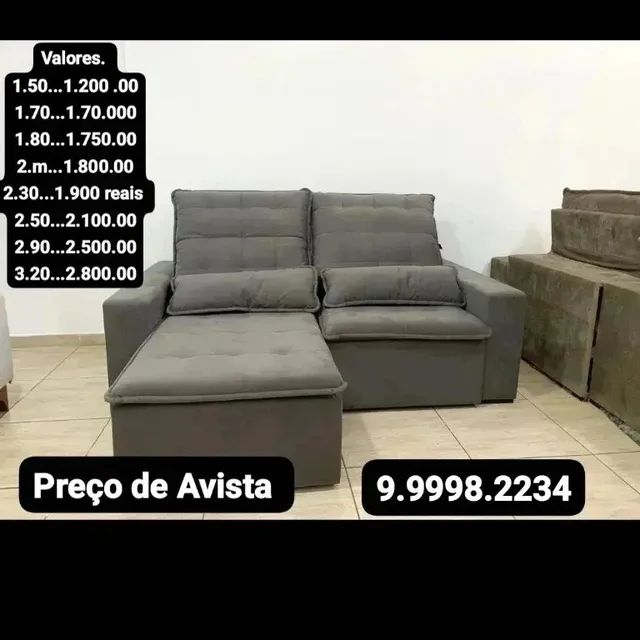 Sofá Retrátil Reclinavel. Sofás e Poltronas Soteco, Vila Velha