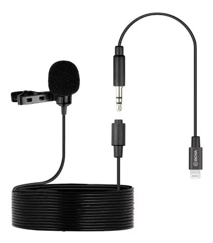 Microfone Lapela Boya BY-M2 com clipe  e adaptador  iOS (Lightning) - Foto 3