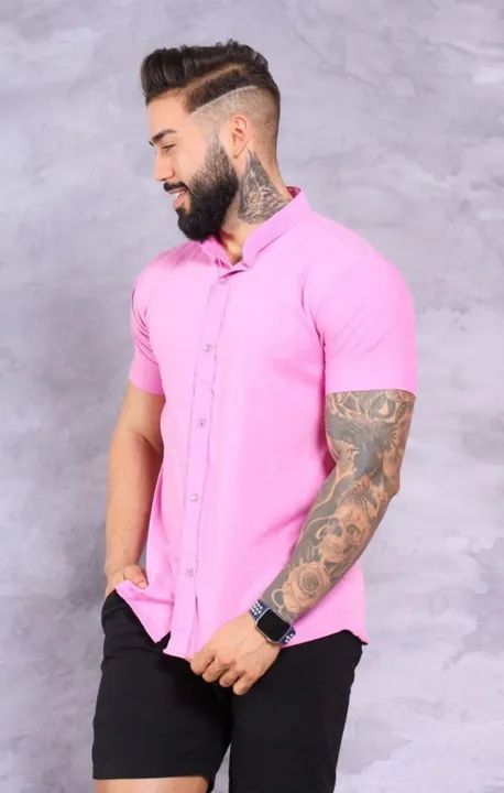 Camisas Gola Padre Viscolinho - Foto 3