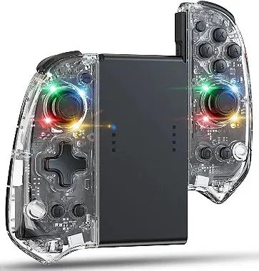 Joycon Premium + Grip + Case RGB Transparente para Nintendo Switch e OLED + Case - Foto 2
