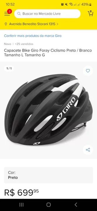 Capacete Giro M preto - Foto 3