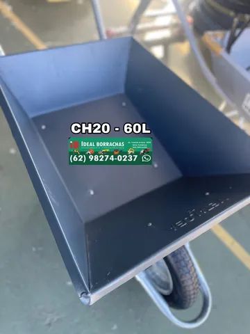 Carrinho de mao chapa 20 - reforcado - Foto 4