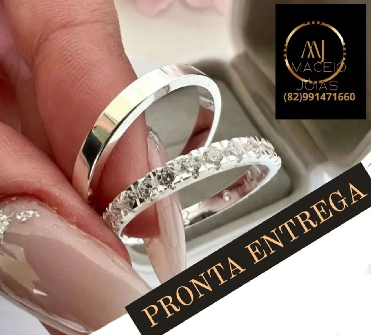 PAR DE ALIANÇAS NOIVADO E CASAMENTO BANHADAS A OURO 18K  - Foto 2