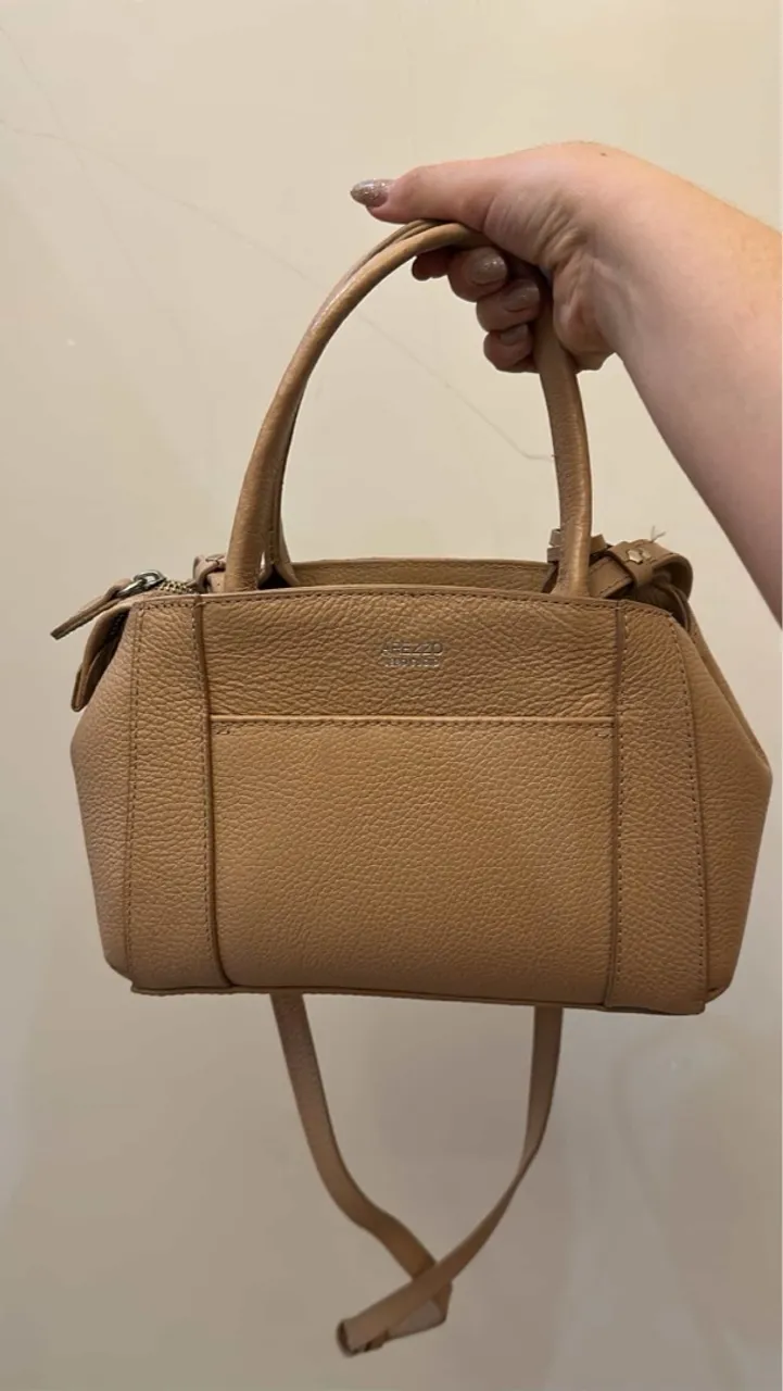 Bolsa Arezzo de Couro Bege