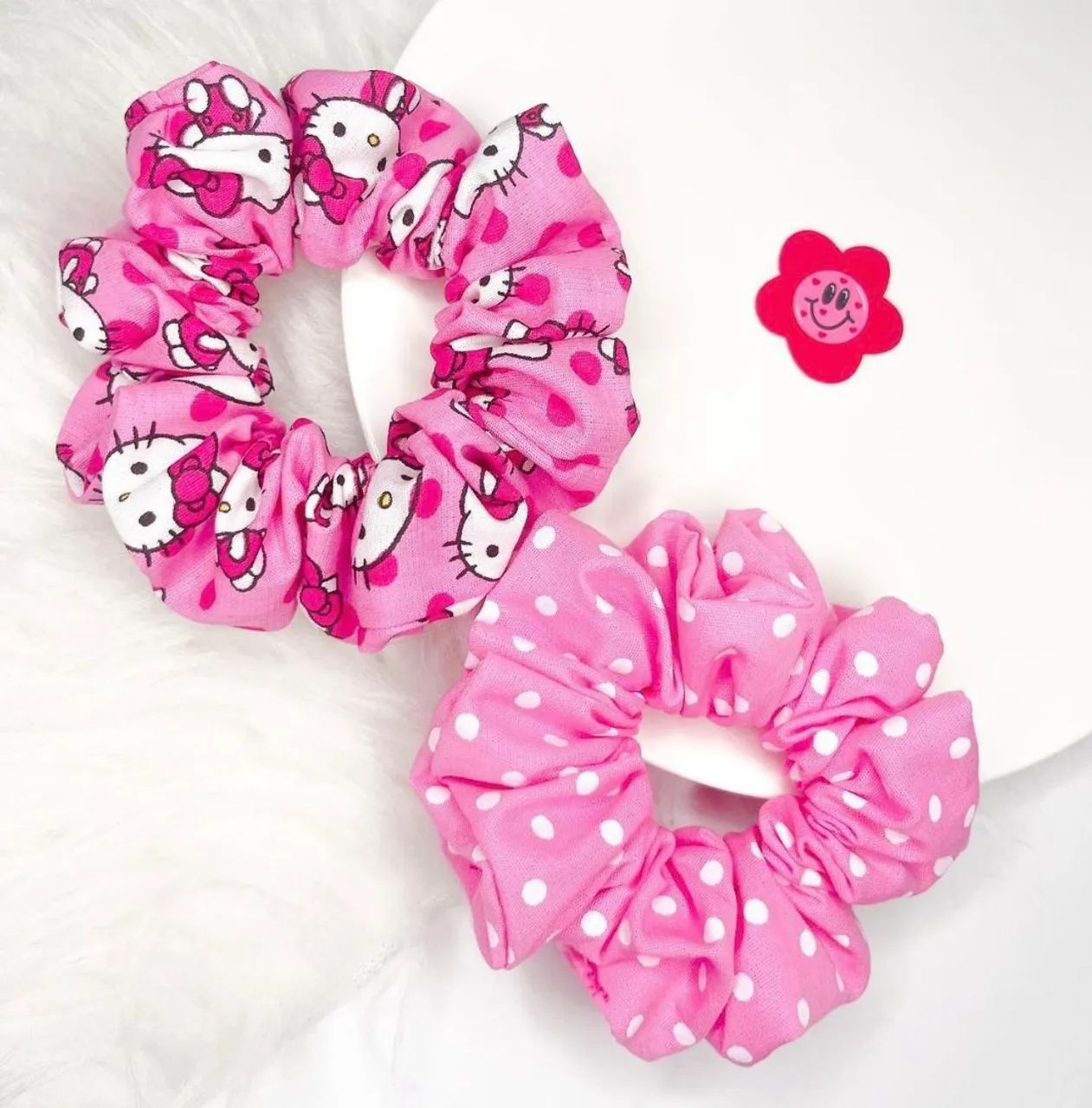 Kit 12 Scrunchies pompom  - Foto 4