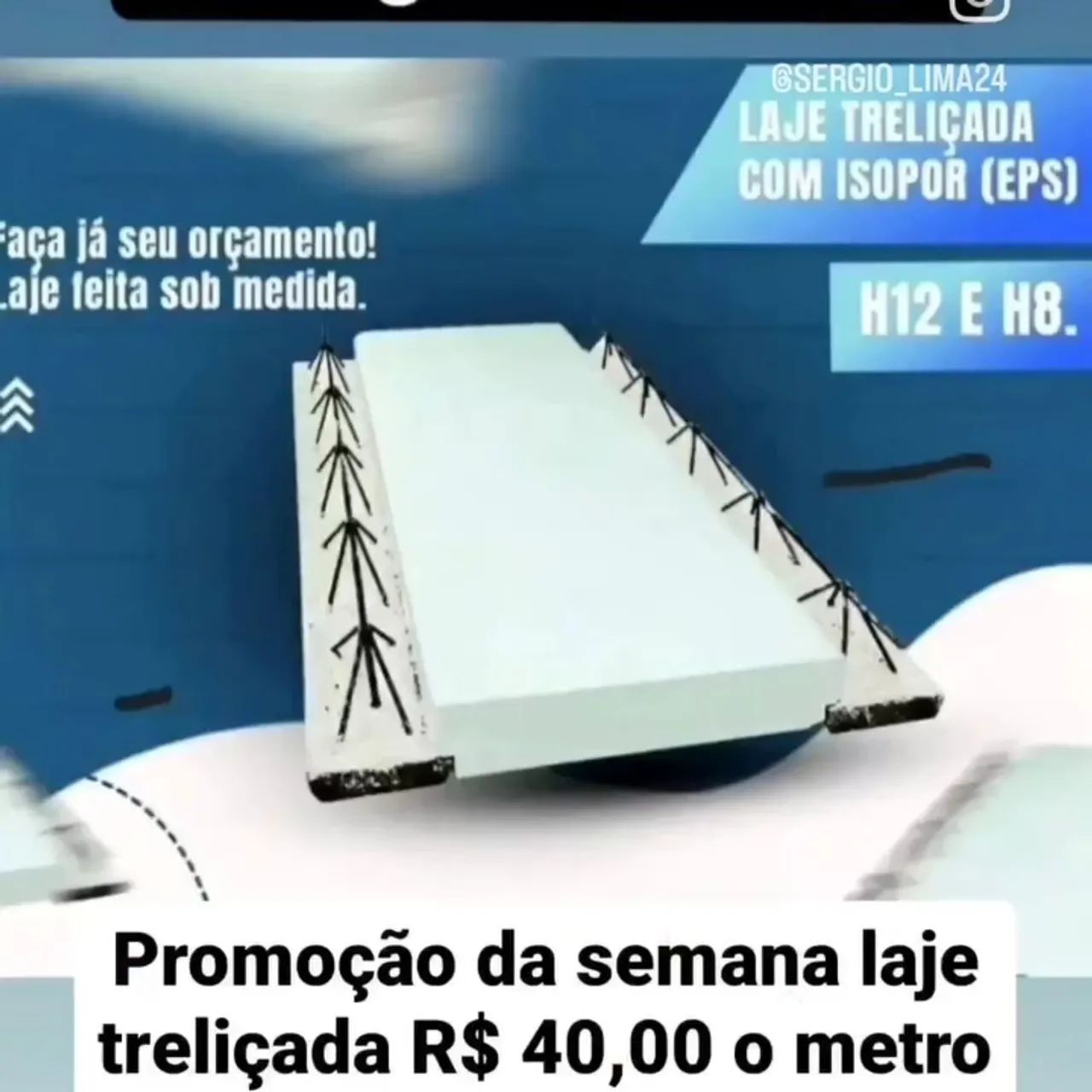 Laje Treliçada com Isopor (EPS) - Promoção!
