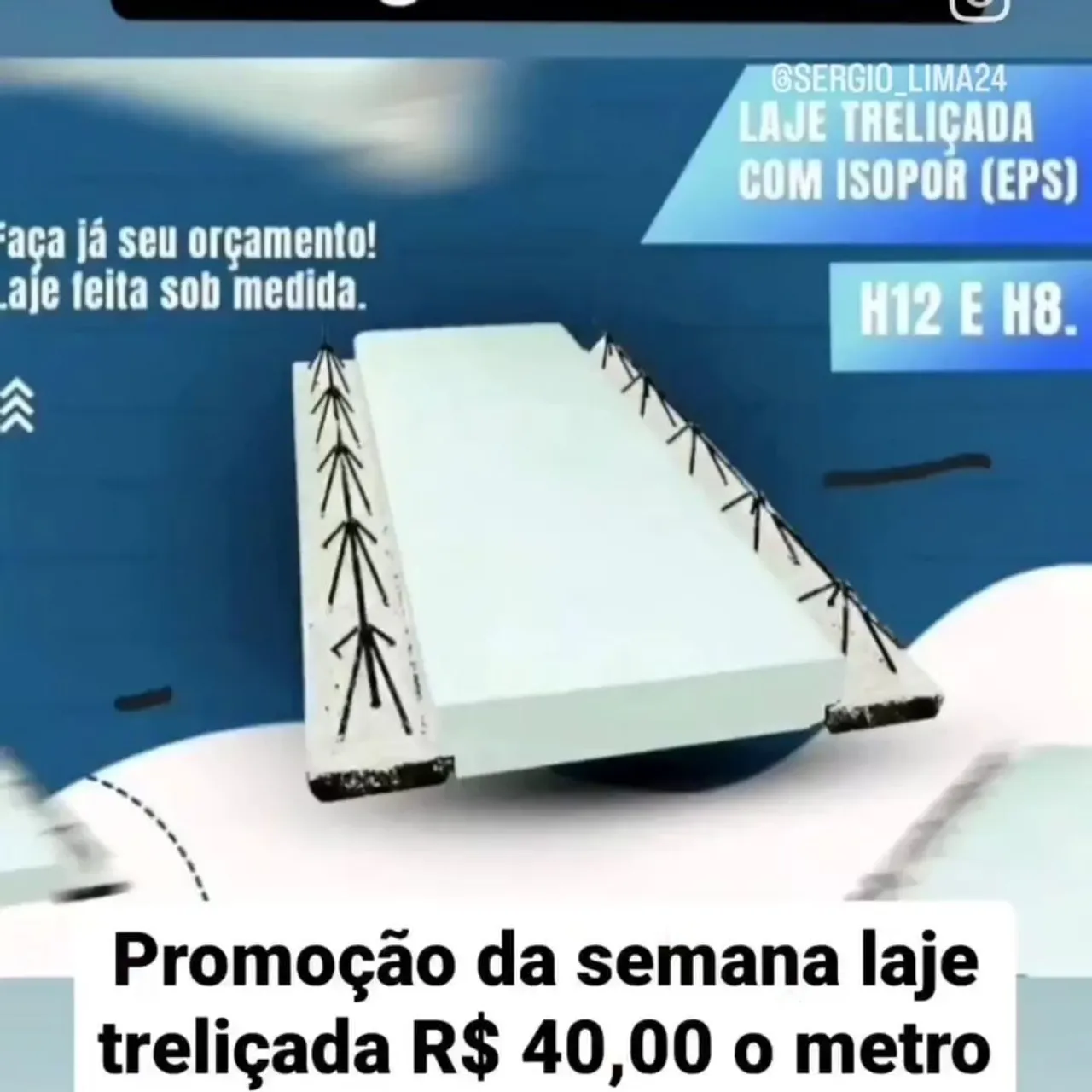 Laje Treliçada com Isopor (EPS) - Promoção!