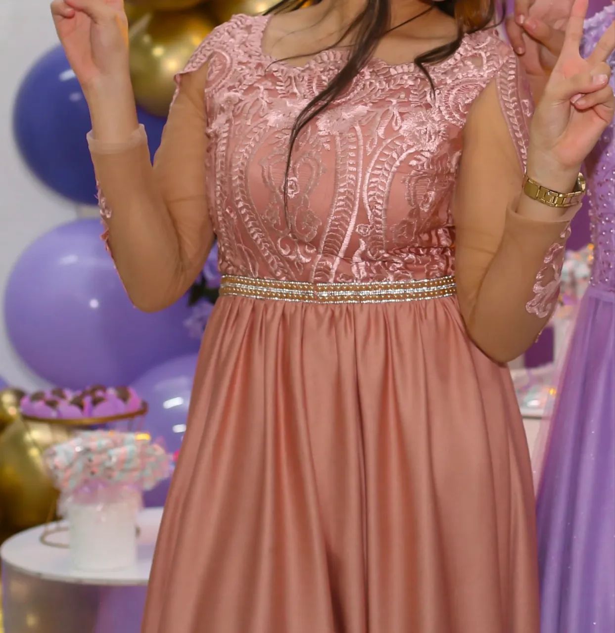 Vestido de festa longo rose  - Foto 4