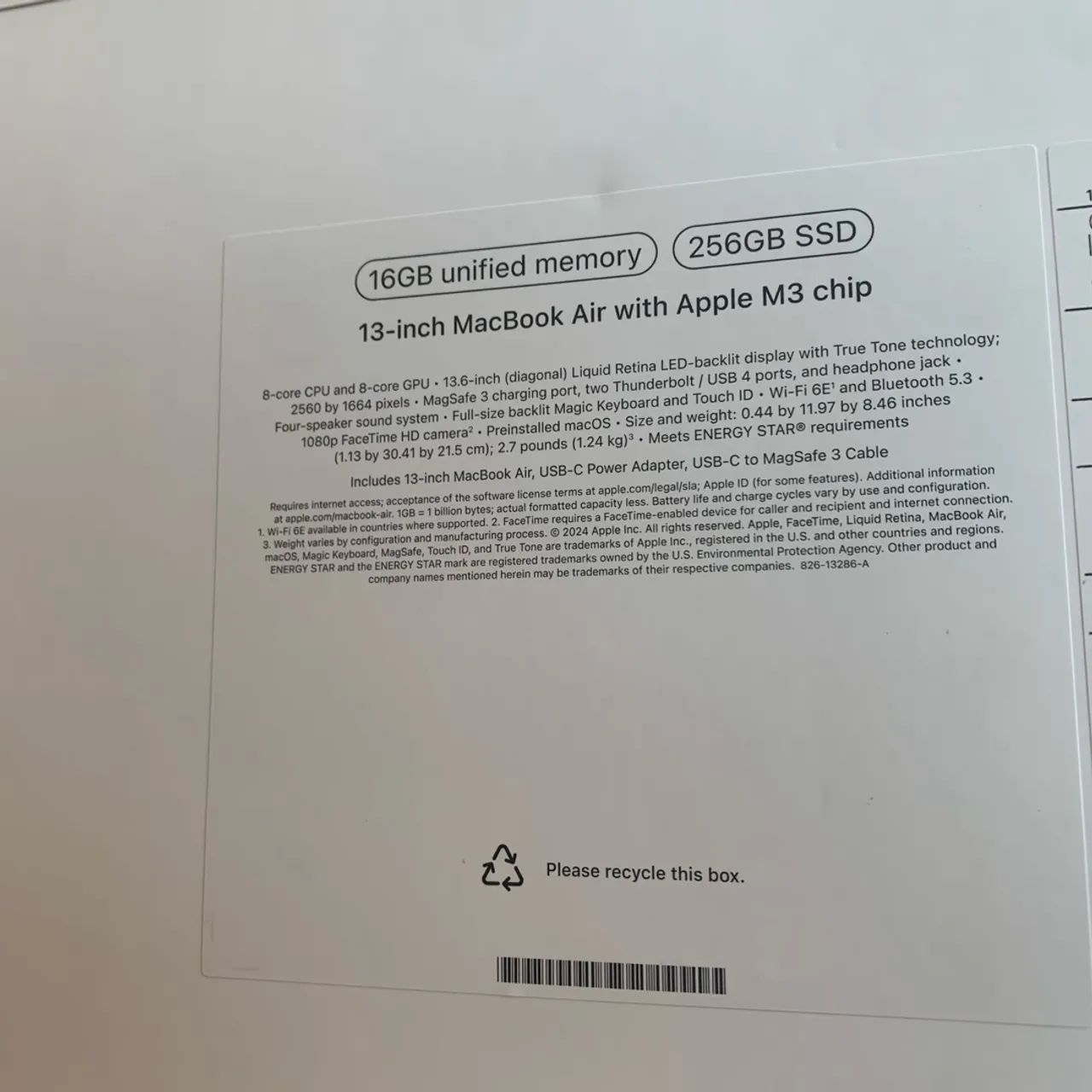 MacBook Air M3 13 16Gb 256Gb Meia Noite Lacrado  - Foto 3