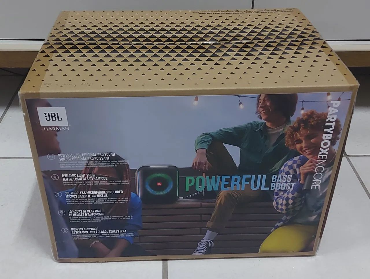 caixa som jbl partybox ENCORE nova lacrada com micro fone  - Foto 3