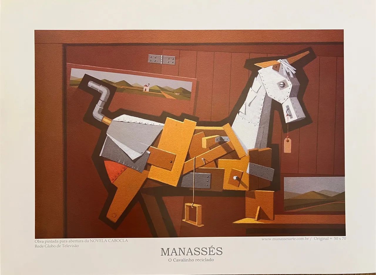 Tela em Giclée - O Cavalinho Reciclado