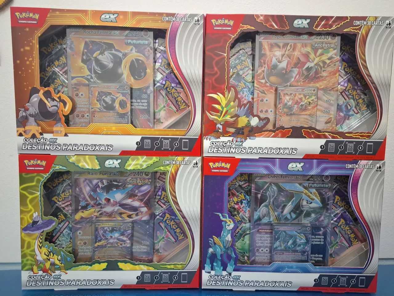 Pokemon box de coleção 6 boosters + promo