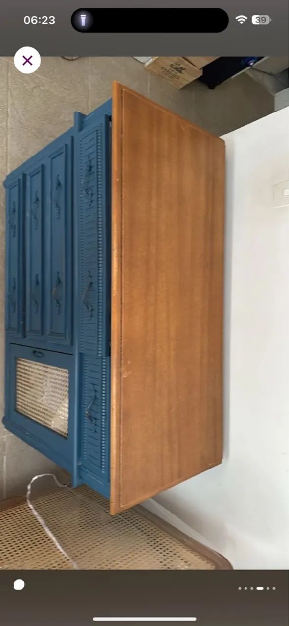 Cômoda Celina dias bebê com detalhes em madeira e palha - Foto 3
