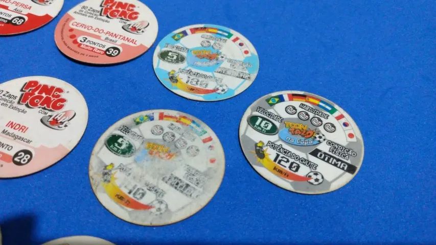 Lote de tazos antigos Ping pong e outros - Foto 6