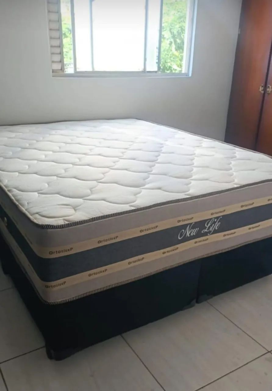 Colchão super king New Life com a base super king 