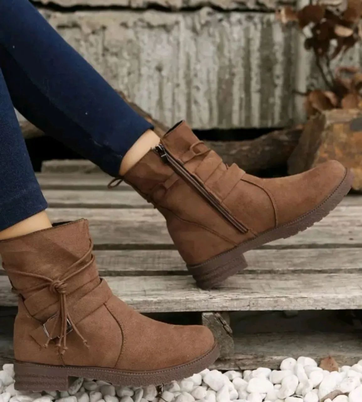 Bota caramelo Shein - Foto 2