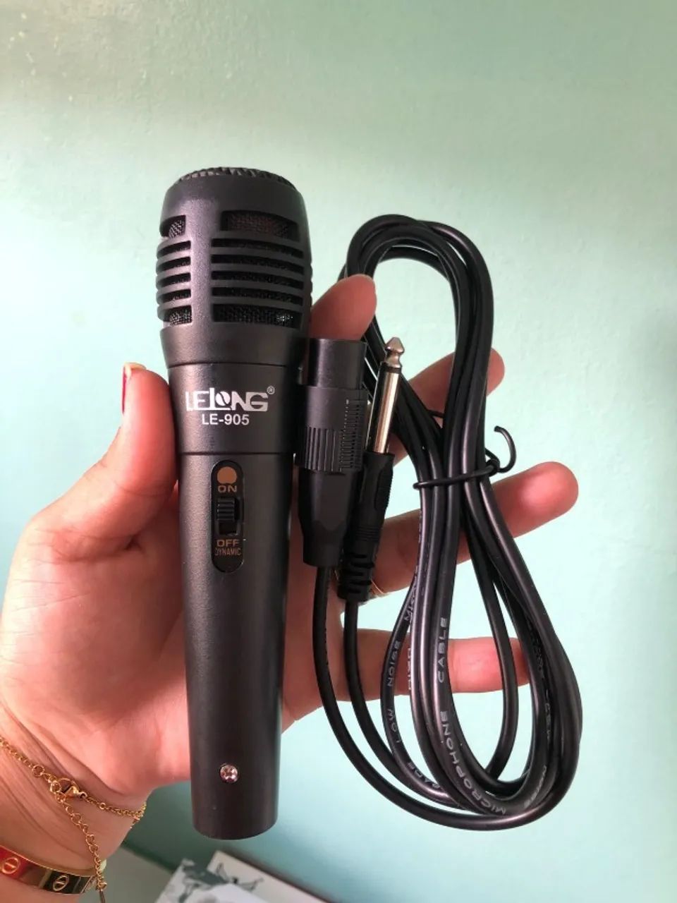 Microfone Com Fio Dinâmico Pra Evento P10 (Novo) - Foto 3