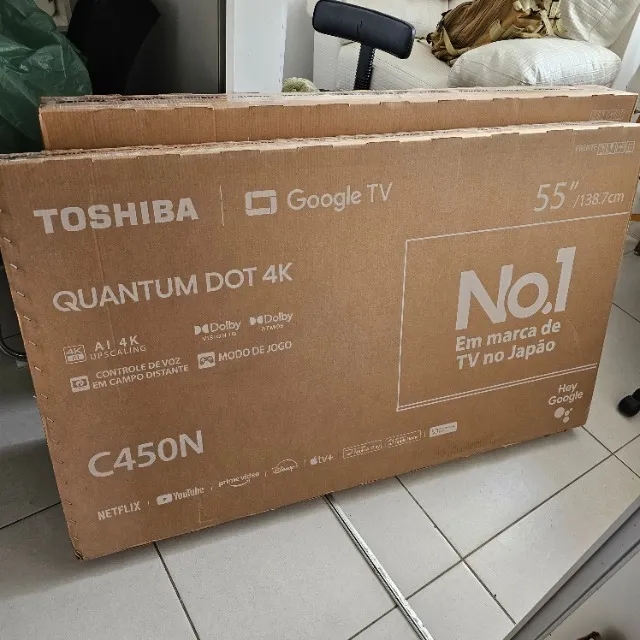 Lacrada Smart TV QLED 55" 4K Toshiba 55C450NS Google