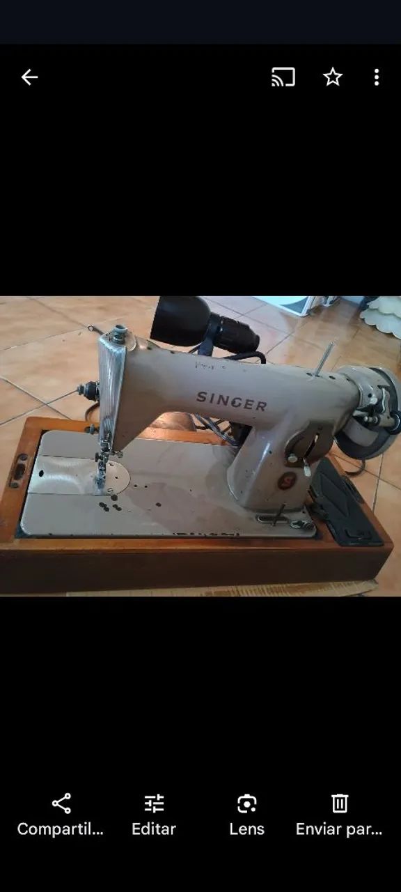 Máquina de Costura Singer Antiga - Foto 5