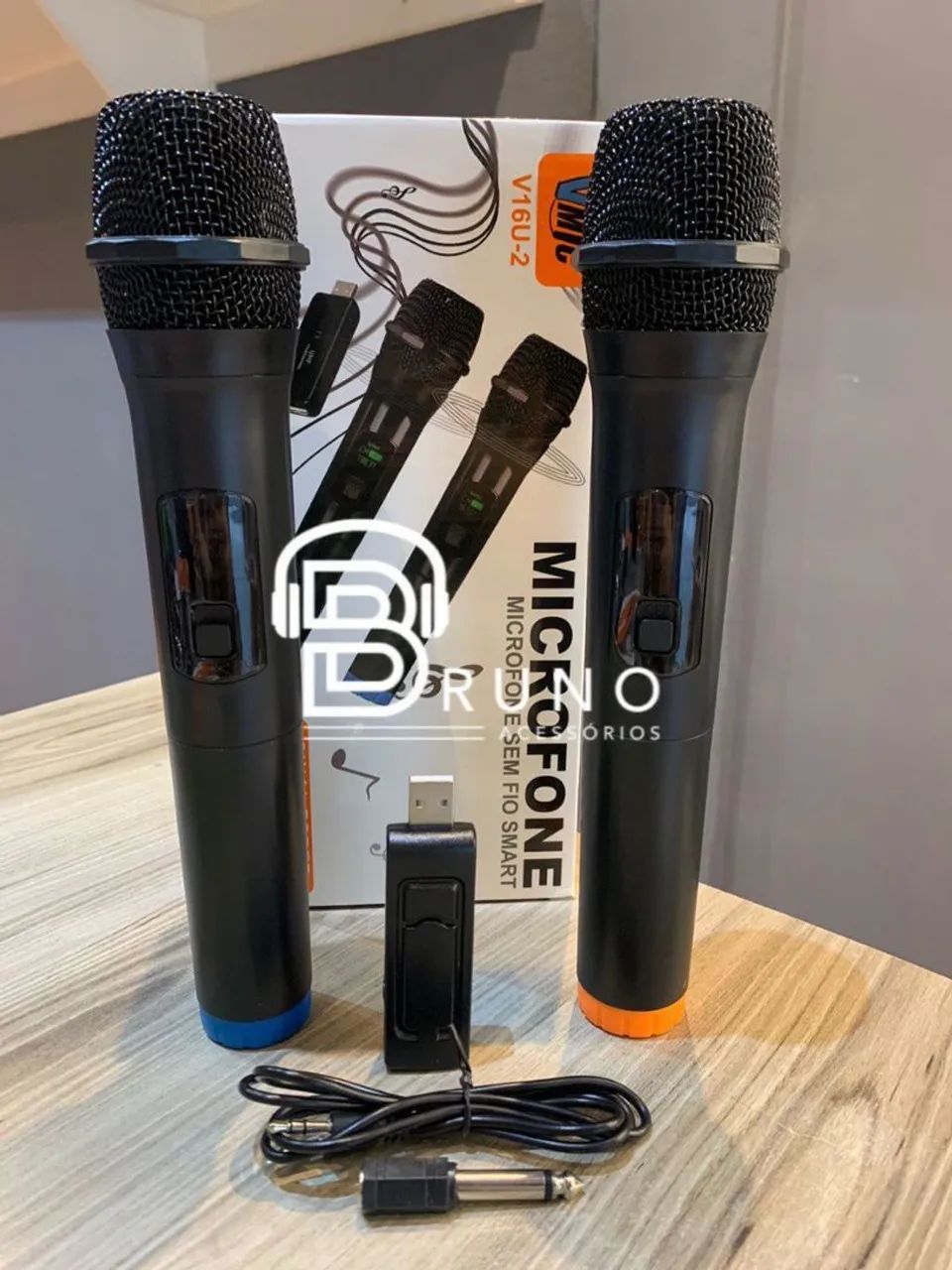 Microfone sem fio duplo64529514844801120