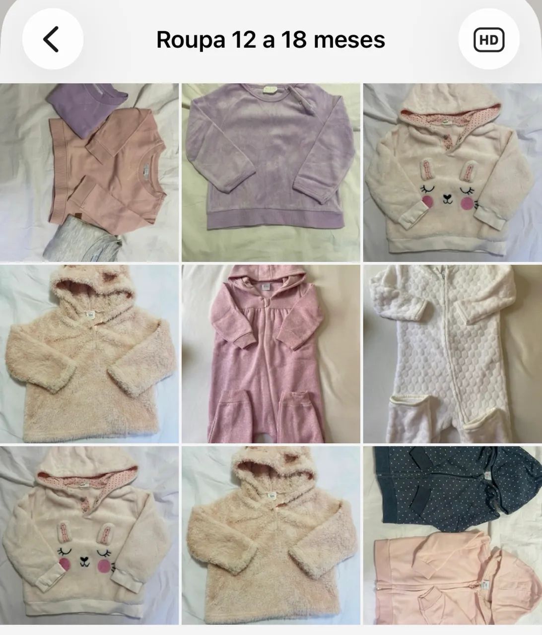 Kit lote roupas 13 menina tamanho 12 a 18 meses em excelente estado!