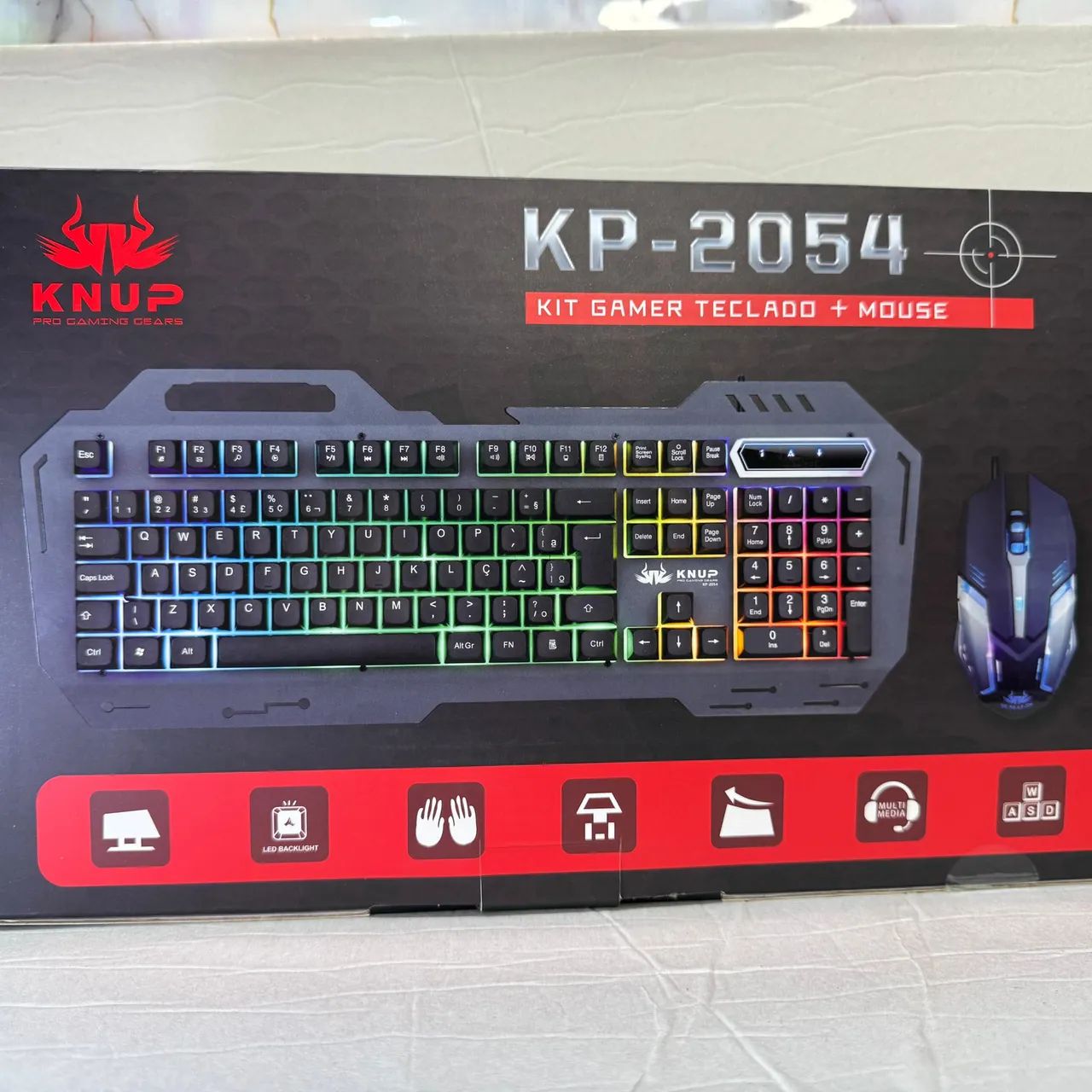 Kit gamer teclado e mouse 