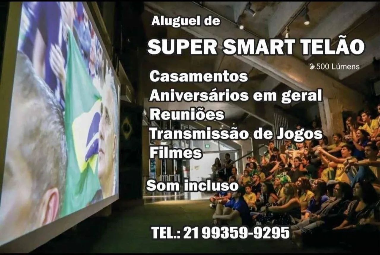 Aluguel de telão + som profissional 