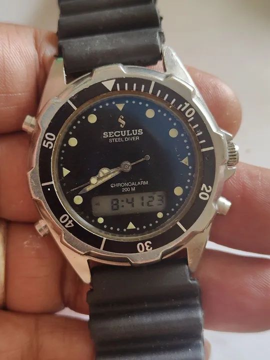 Relógio Seculus Steel Diver - Cronógrafo - Foto 6