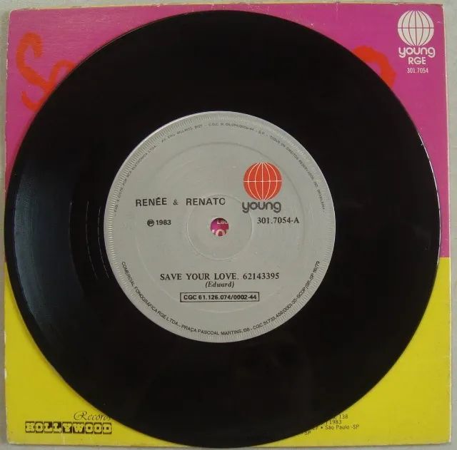 renée & renato 1983 save your love, vinil compacto 7 polegadas - Foto 4