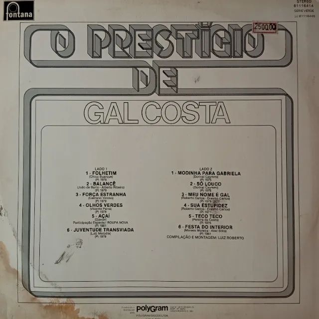 Disco de Vinil LP Gal Costa - O Prestígio De - Foto 3