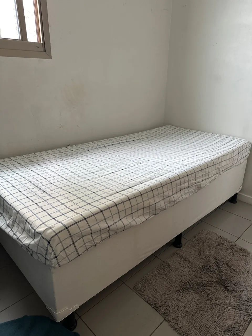 Cama solteiro box + colchão 