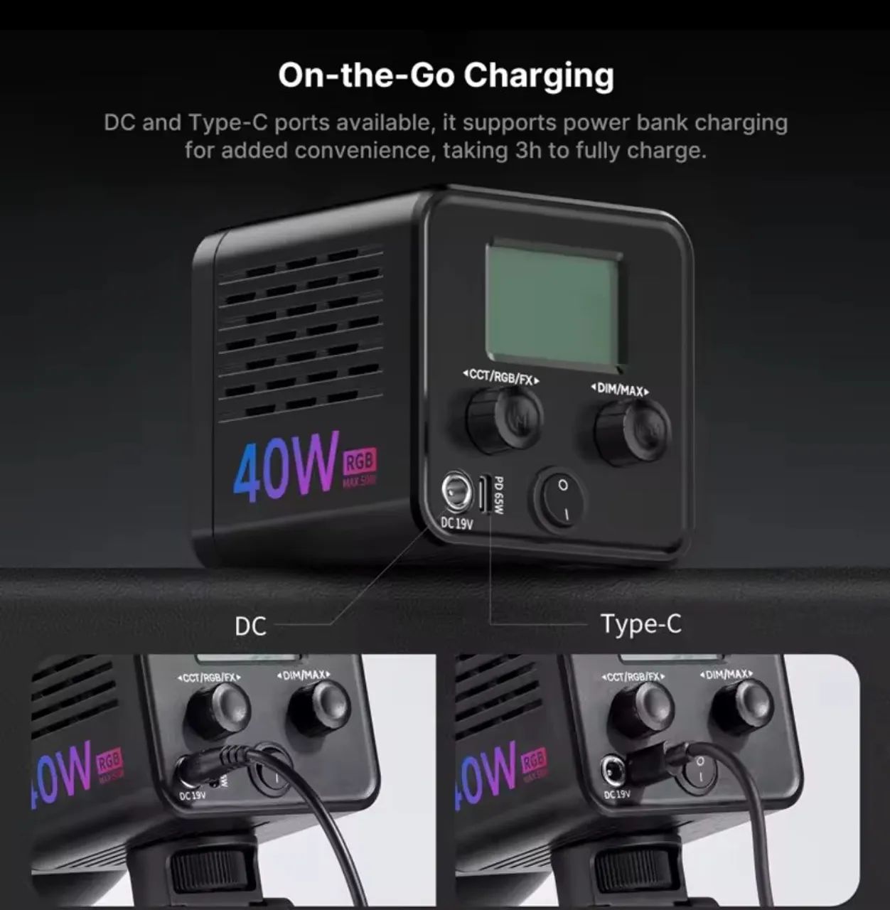 Luz de Vídeo Ulanzi L024 RGB - Foto 3