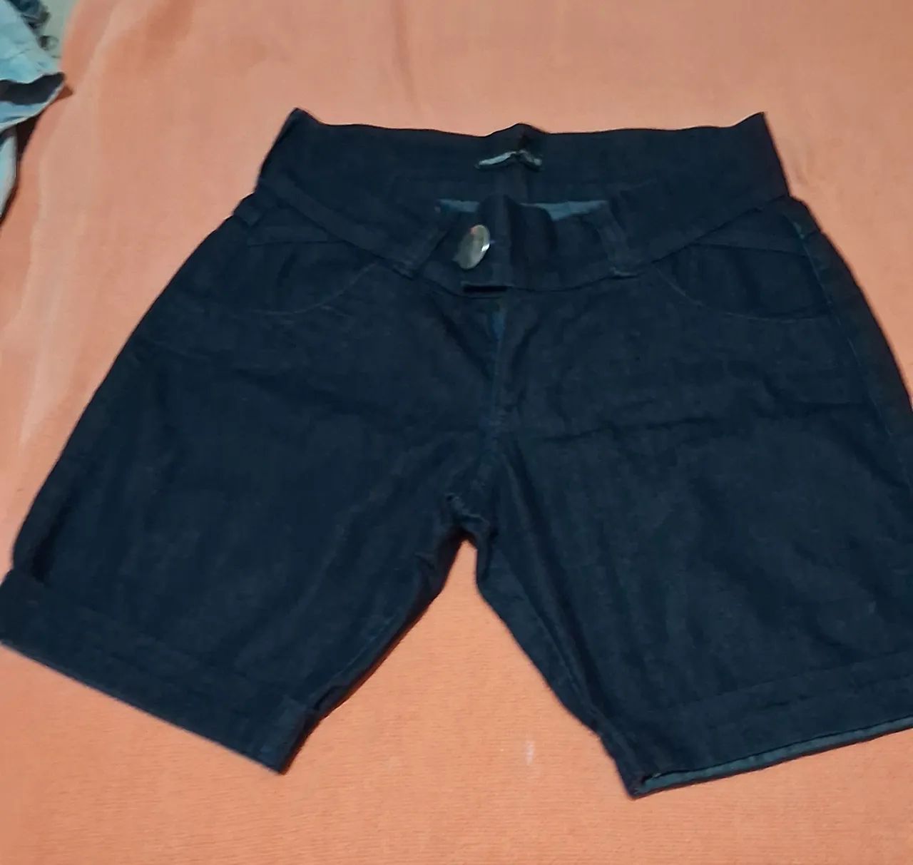 Shorts Jeans Escuro Feminino - Foto 3