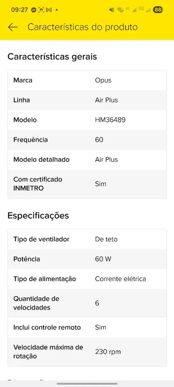 Ventilador de Teto com LED e Design Moderno - Foto 4