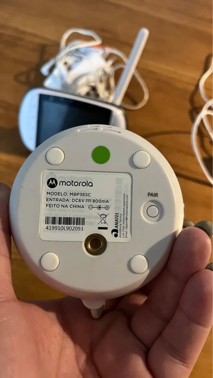 Babá Eletrônica Motorola MBP36SC Tela 3,5? Monitoramento da Temperatura Ambiente Rotação - Foto 2