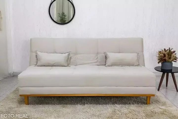 Sofá Cama Luxo Pés de Madeira - Entrega e Monta