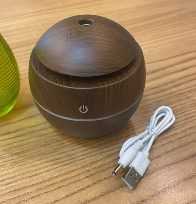 Promoção Umidificador Aromatizador Ultrassônico Tipo Madeira Usb Com Led Colorido