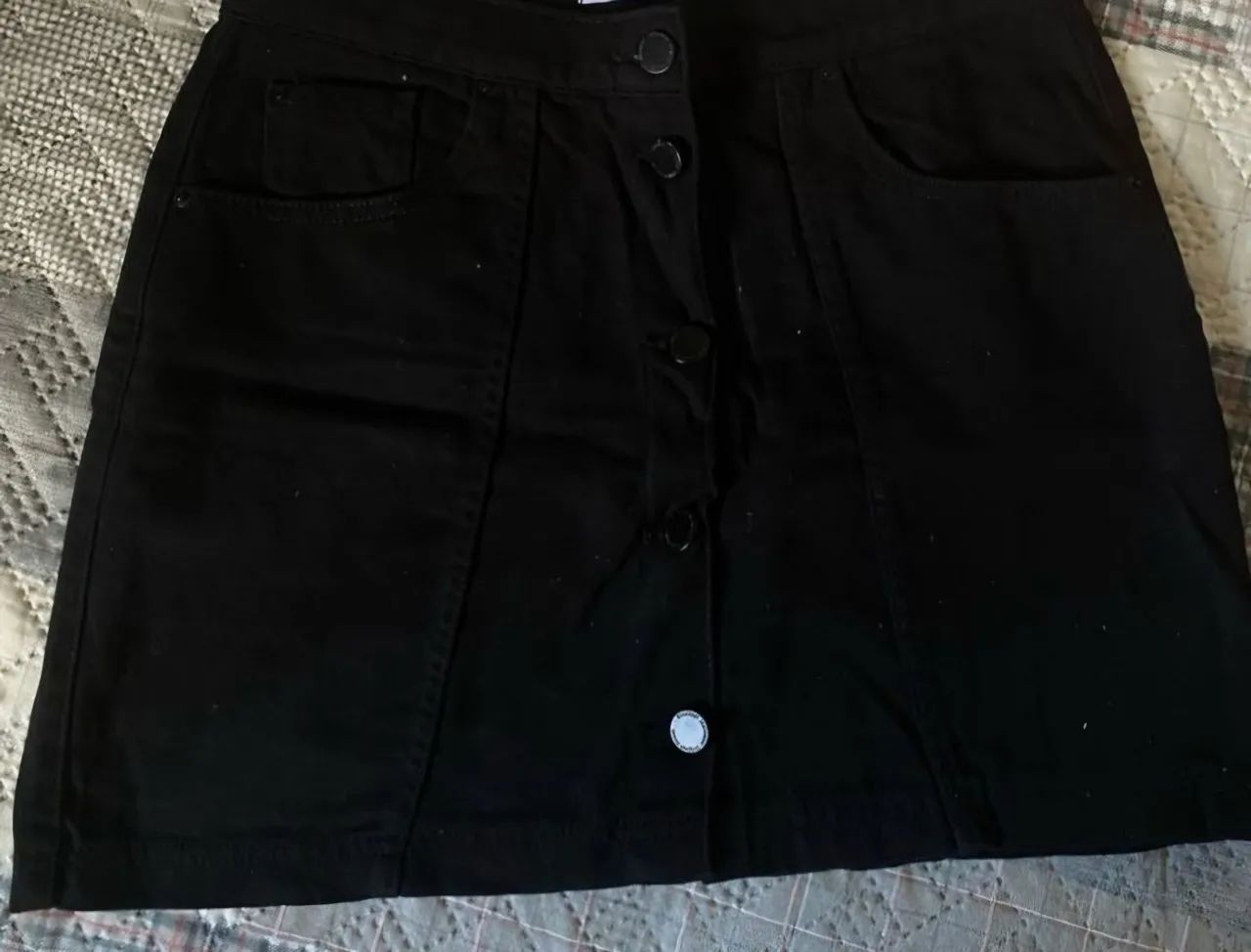 Saia Jeans Riachuelo com Botões 