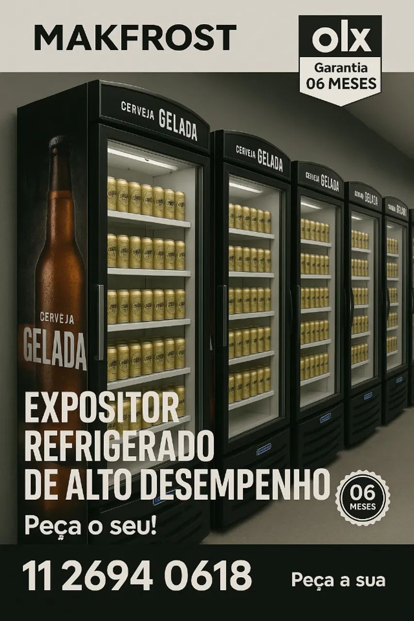 Refrigerador Cervejeira Expositor de Bebidas Porta de Vidro 572L Digital +7 a -6