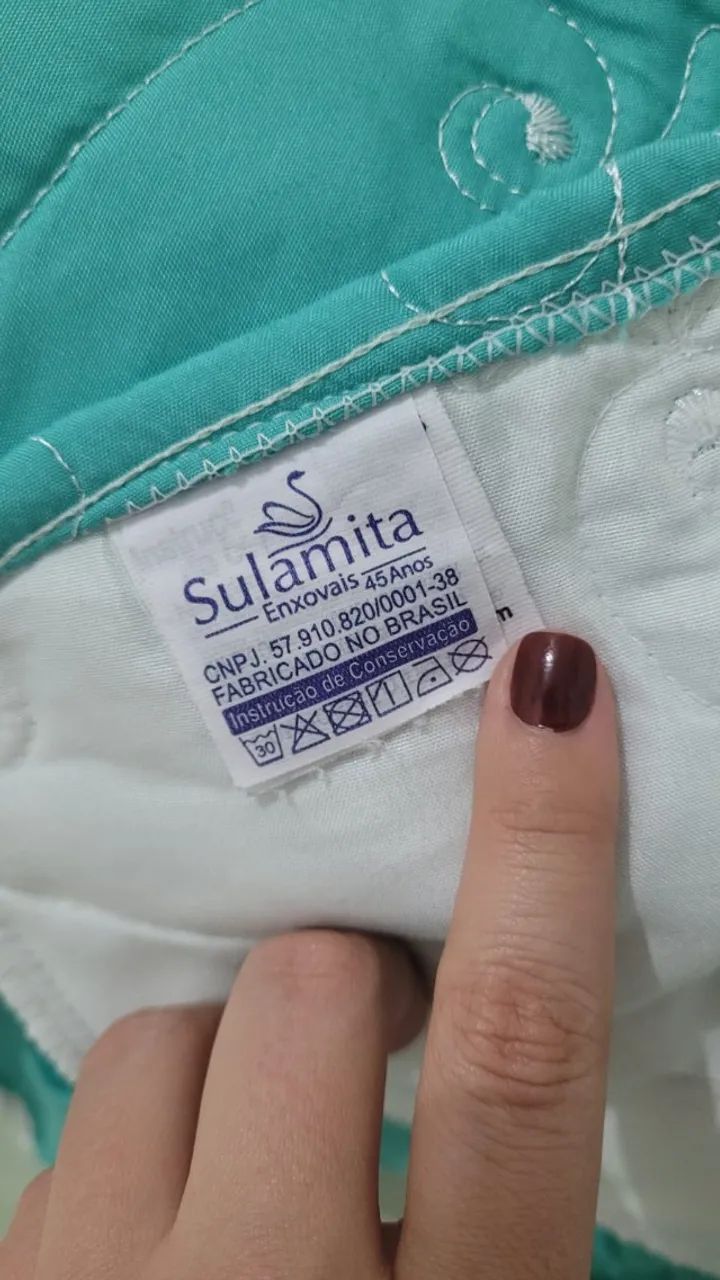 Cobre Leito (Colcha) - Cama de Casal - Sulamita Verde - Foto 3